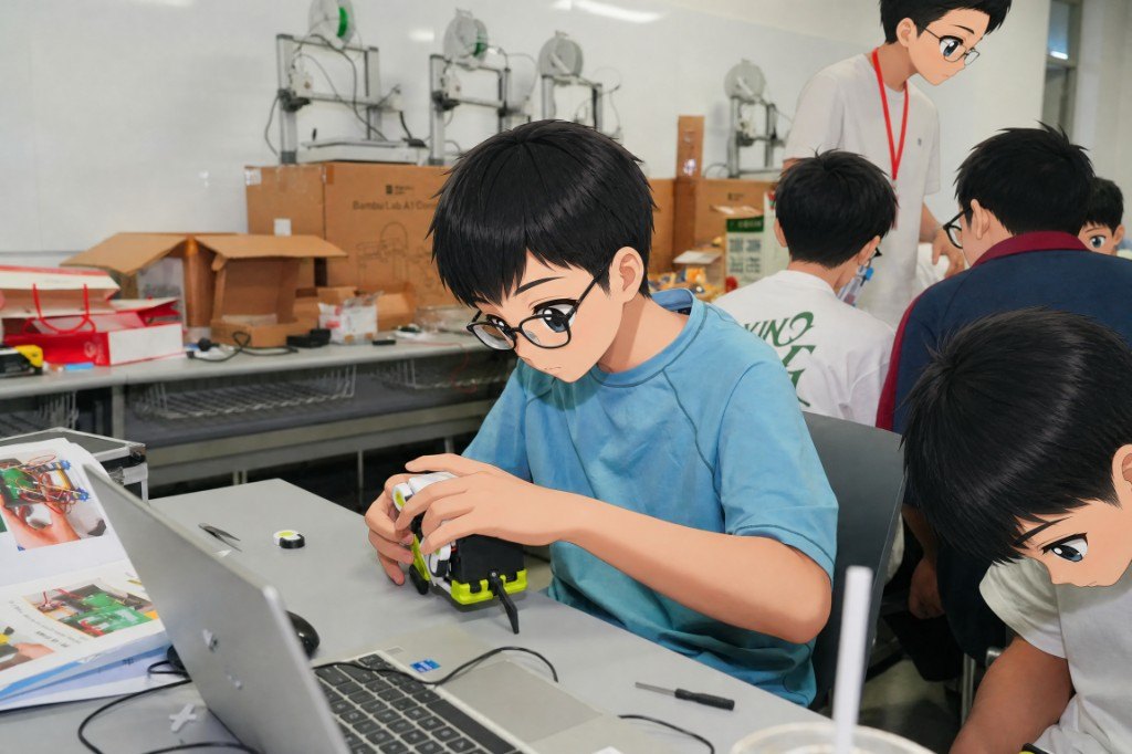 组装机器人与3D打印教室